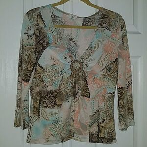 Creative Design Works Inc. printed top Sz M